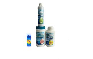 Set solutii pentru mini piscine fara filtrare cu tester 3in1