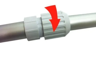 Maner telescopic din aluminiu din 3 părți